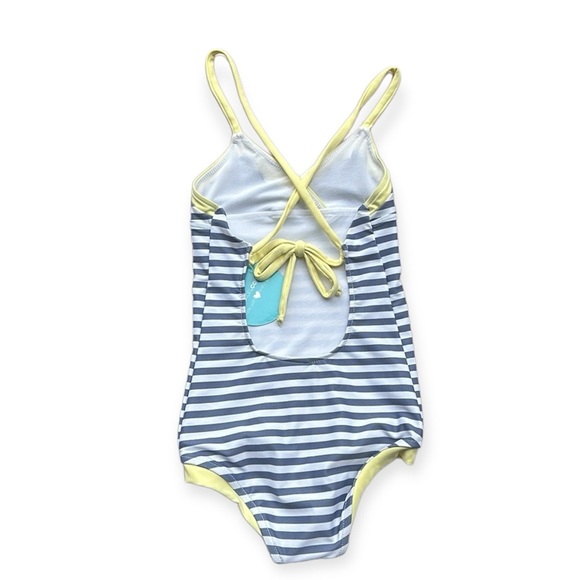 Lilo Tati Preppy Cami One-Piece Blue with Yellow Trim - Picture 3 of 9